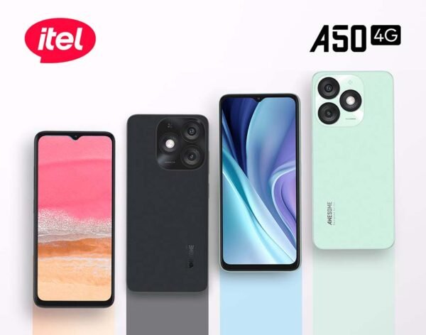 ITEL A50
3+5GO RAM / 128GO
ضمان 3 سنوات على système
	•	سنة ضمان كامل
	•	تصليح مجاني لمدة سنة
