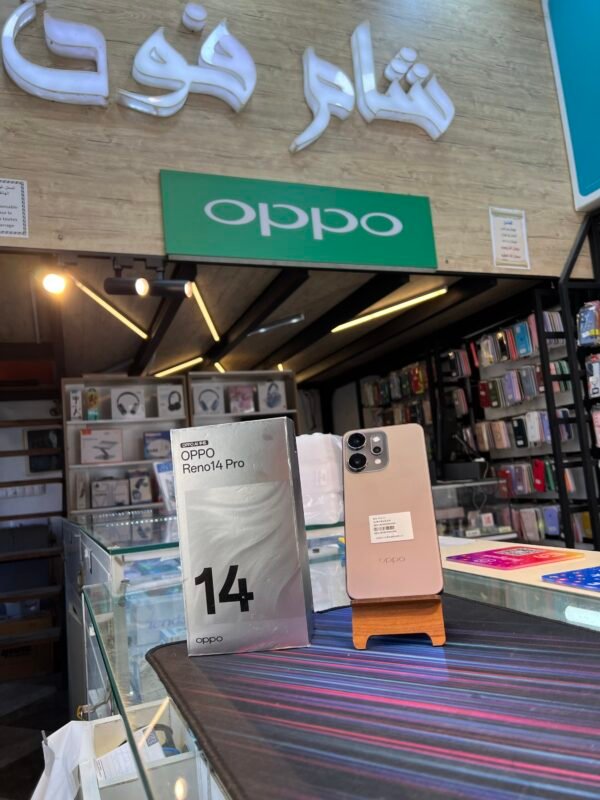 •	شاشة 6.83 بوصة OLED مع 120Hz.
	•	معالج MediaTek Dimensity 8450.
	•	كاميرات 50MP + 50MP + 50MP.
	•	كاميرا أمامية 50MP.
	•	بطارية 6200mAh مع شحن سريع 80W.
	•	نظام Android 15 مع ColorOS.  ￼

Reno 14 pro 5G 12/256